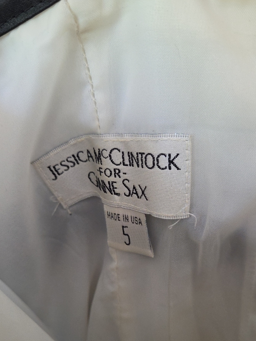 Gunne Sax Jessica McClintock Black White Lace Dress - Picture 8 of 9
